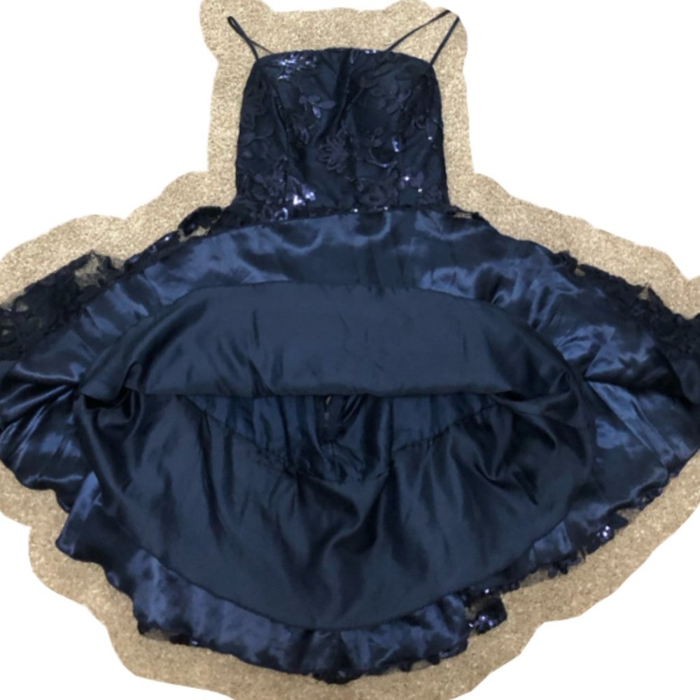 Navy Blue Sequin Dress - Picture 3 of 4